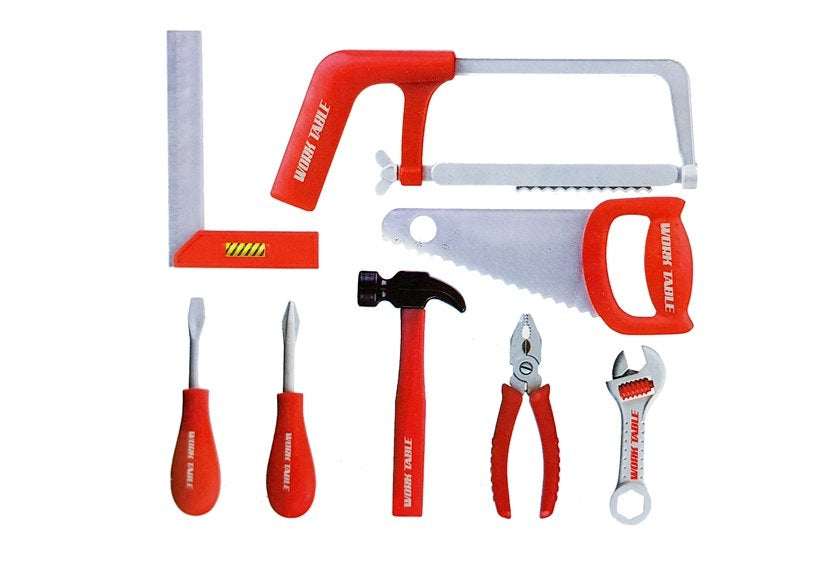 Ensemble jouet Etabli Bricolage pour enfant avec outils  69x26,5 x75 cm