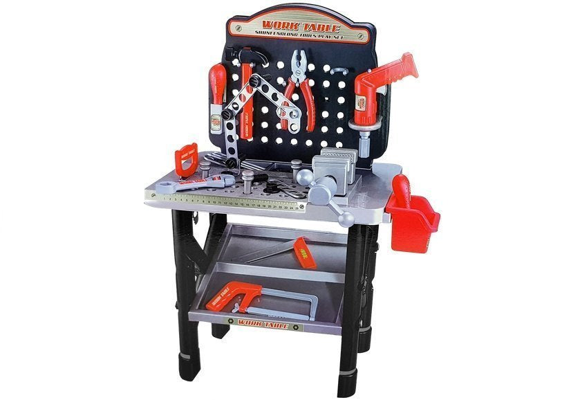 Ensemble jouet Etabli Bricolage pour enfant avec outils  69x26,5 x75 cm