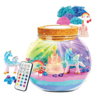 Kit de terrarium créatif à faire soi-même avec lampe LED licorne blanche et télécommande