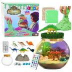 Kit créatif de terrarium dinosaure à monter soi-même avec lumière LED et télécommande