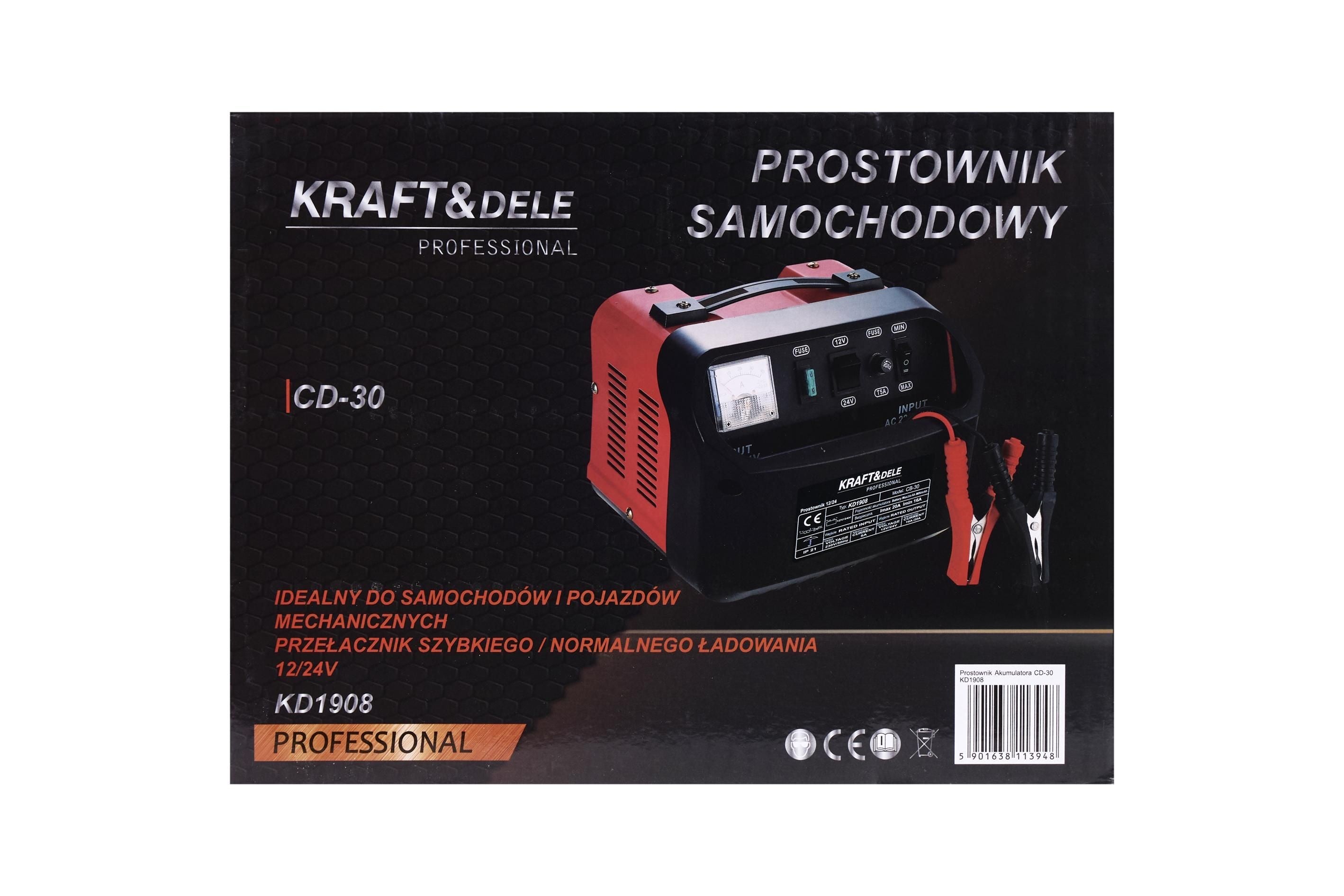 Chargeur de batterie voiture 12/24V 30A