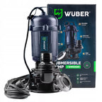 Pompe vide cave fosse septique avec broyeur d'eau + TUYAU 2'' 30M WUBER 2500 W 18000 l/h