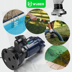 Pompe vide cave fosse septique avec broyeur d'eau + TUYAU 2'' 30M WUBER 2500 W 18000 l/h