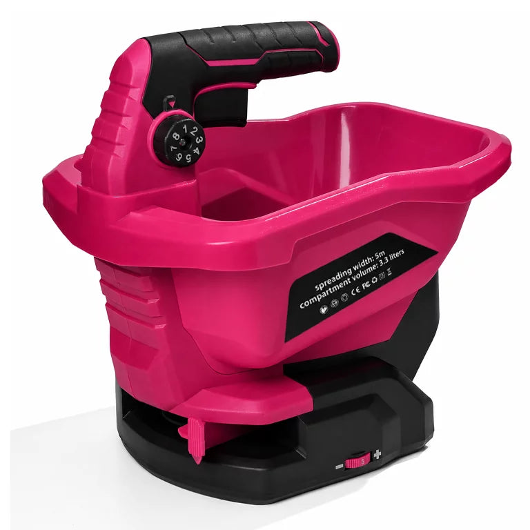 Semoir électrique  sur batterie 21 V, épandeur d'engrais 3,3 L