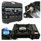 Kit Réchaud camping portable 2 en 1 à gaz 2500 W