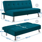 Canapé-lit  clic clac trois places 166,5 cm × 79,5 cm × 76 cm